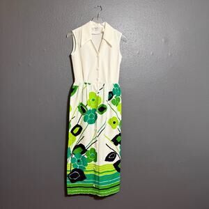 Charlotta of California by Glazier Vintage Poplin Maxi Dress Size S